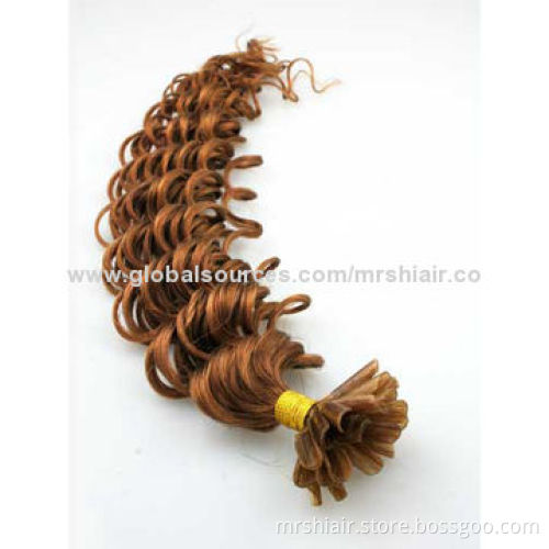 20-inch Light Color Deep Wave Indian U-Tip Hair Extensions